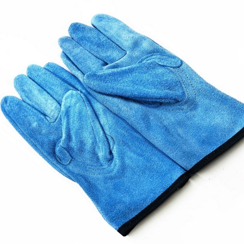 焊接皮手套(藍色)